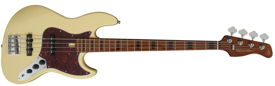 Marcus Miller V5 Alder 4st Mn - Vintage White - Solidbody E-bass - Main picture