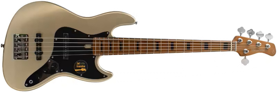 Marcus Miller V5 Alder 5st Mn - Champagne Gold Metallic - Solidbody E-bass - Main picture
