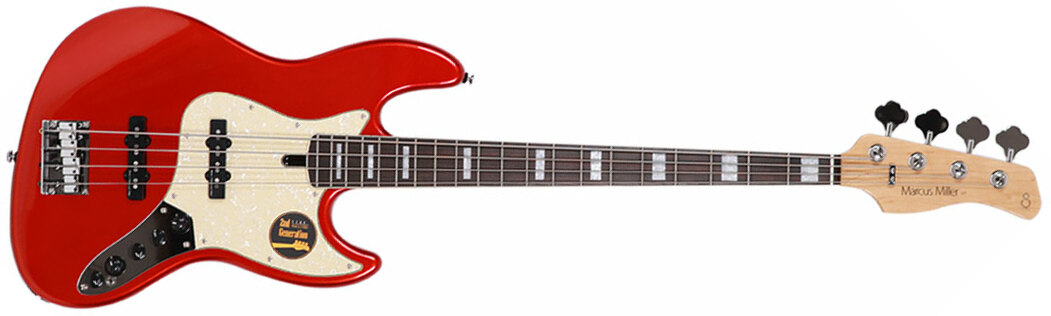 Marcus Miller V7 Alder 4st 2nd Generation 4-cordes Eb Sans Housse - Bright Metallic Red - Solidbody E-bass - Main picture
