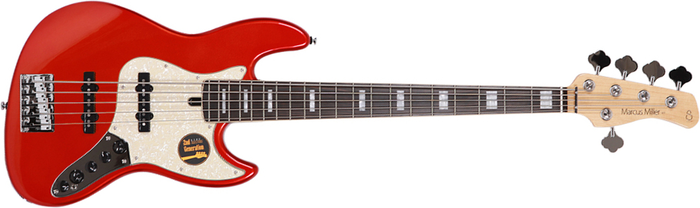 Marcus Miller V7 Alder 5st 2nd Generation 5-cordes Eb Sans Housse - Bright Metallic Red - Solidbody E-bass - Main picture