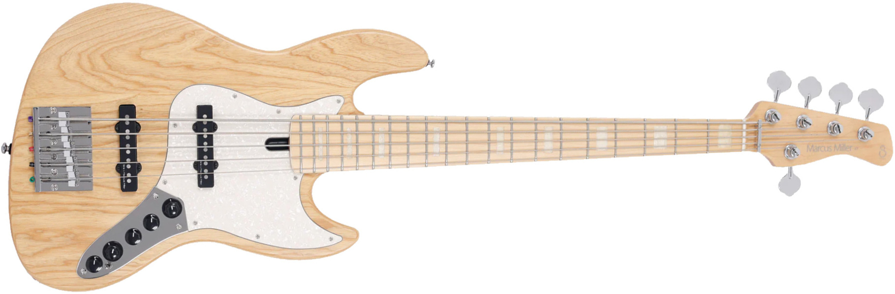 Marcus Miller V7 Ash Reissue 5st 5c Active Mn - Natural Satin - Solidbody E-bass - Main picture