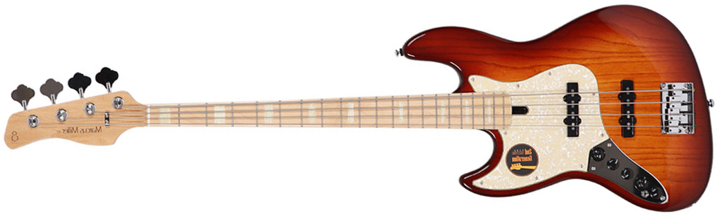 Marcus Miller V7 Swamp Ash 4st 2nd Generation 4-cordes Gaucher Mn Sans Housse - Tobacco Sunburst - Solidbody E-bass - Main picture