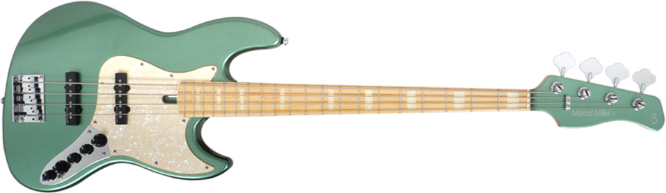 Marcus Miller V7 Swamp Ash 4st 2nd Generation 4-cordes Mn Sans Housse - Sherwood Green - Solidbody E-bass - Main picture