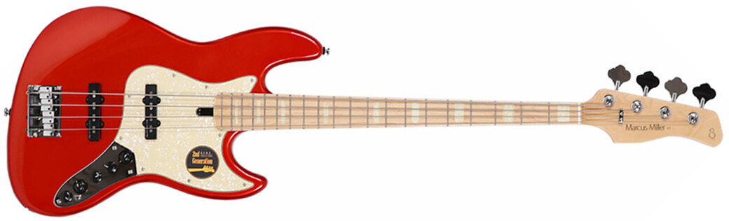 Marcus Miller V7 Swamp Ash 4st 2nd Generation Mn Sans Housse - Bright Metallic Red - Solidbody E-bass - Main picture