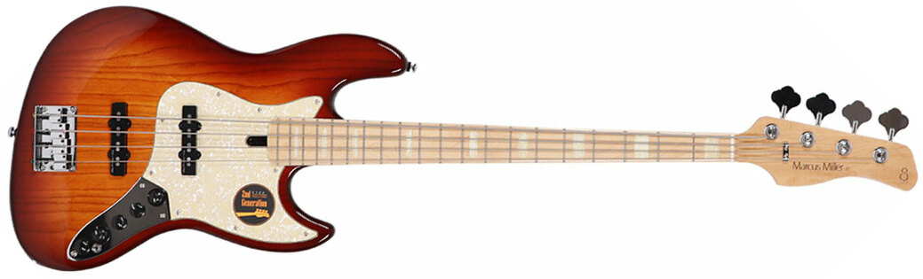 Marcus Miller V7 Swamp Ash 4st 2nd Generation Mn Sans Housse - Tobacco Sunburst - Solidbody E-bass - Main picture