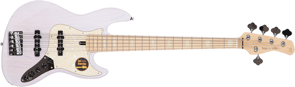 Marcus Miller V7 Swamp Ash 5st 2nd Generation 5-cordes Mn Sans Housse - White Blonde - Solidbody E-bass - Main picture