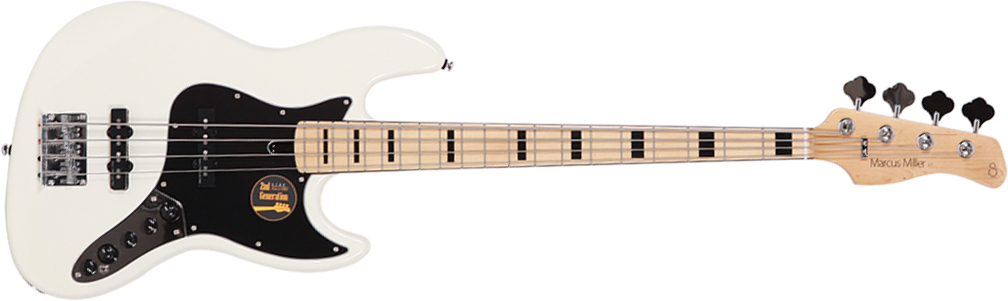 Marcus Miller V7 Vintage Alder 4st 2nd Generation 4-cordes Active Mn Sans Housse - Antique White - Solidbody E-bass - Main picture