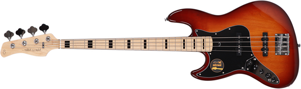 Marcus Miller V7 Vintage Alder 4st Lh 2nd Generation 4c Gaucher Active Mn Sans Housse - Tobacco Sunburst - Solidbody E-bass - Main picture