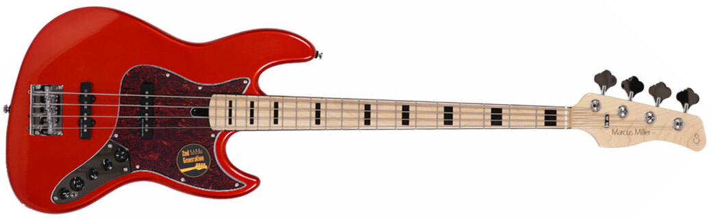 Marcus Miller V7 Vintage Ash 4-string 2nd Generation Mn Sans Housse - Bright Red Metallic - Solidbody E-bass - Main picture