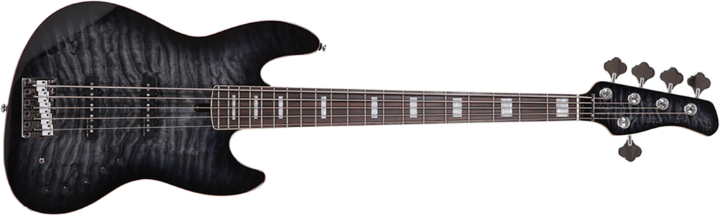 Marcus Miller V9 Swamp Ash 5st 2nd Generation 5-cordes Eb Sans Housse - Transparent Black - Solidbody E-bass - Main picture