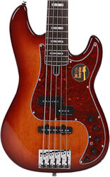 Solidbody e-bass Marcus miller P7 Alder 5ST 2nd Gen (No Bag) - Tobacco sunburst