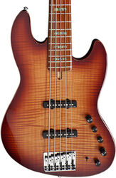 Solidbody e-bass Marcus miller V10 Swamp Ash 5ST 2nd Gen (No Bag) - Tobacco sunburst