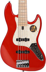 Solidbody e-bass Sire Marcus Miller V7 Swamp Ash 5ST 5-String (2nd Gen) - Bright metallic red