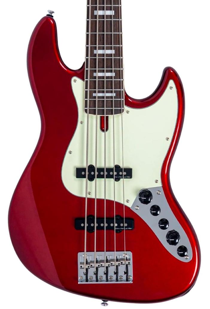 Solidbody e-bass Sire Marcus Miller V7 Alder New Gen 5ST (5-String) - Candy apple red