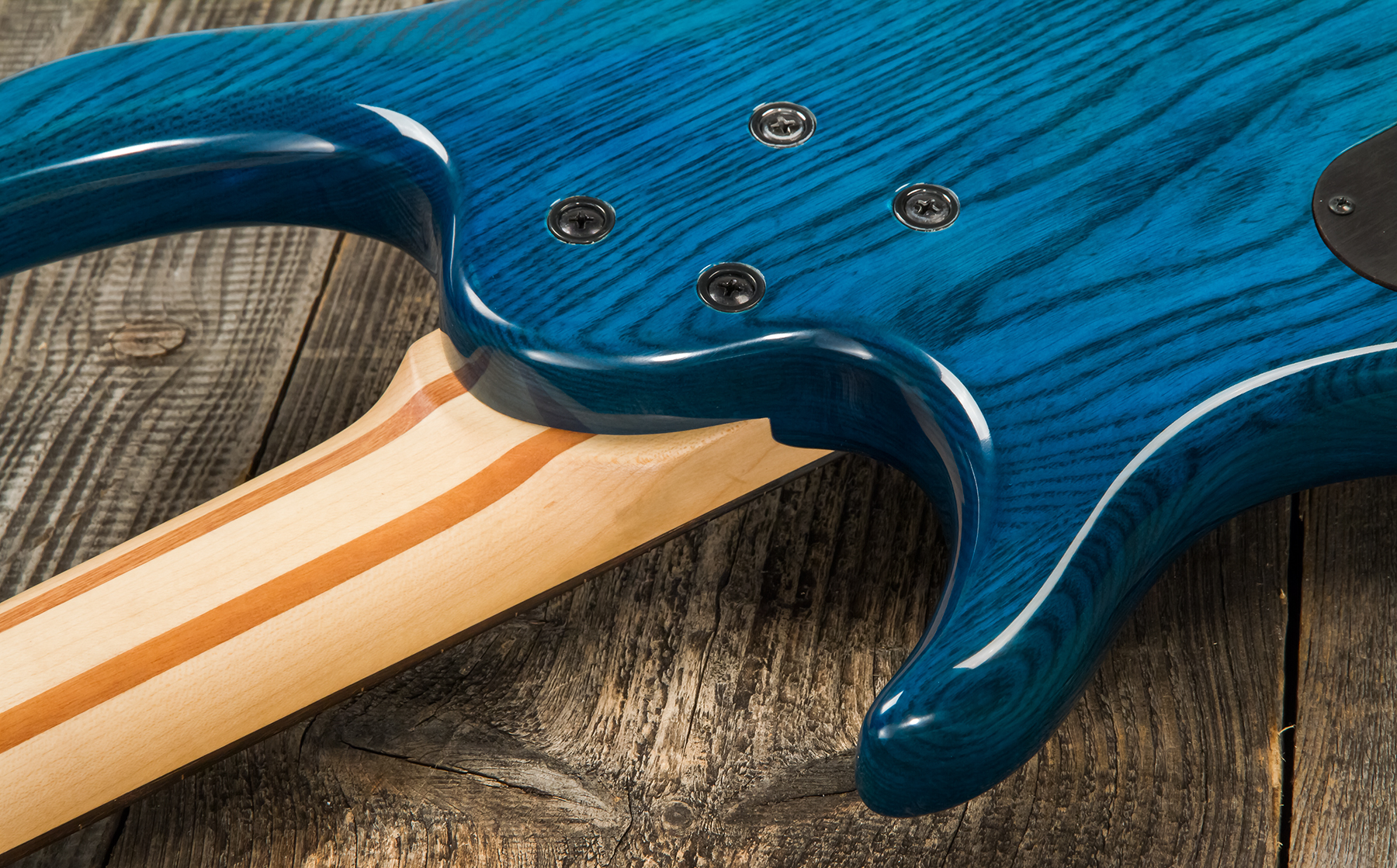 Marcus Miller M5 Swamp Ash 4st Fl Active Eb - Transparent Blue - Solidbody E-bass - Variation 6