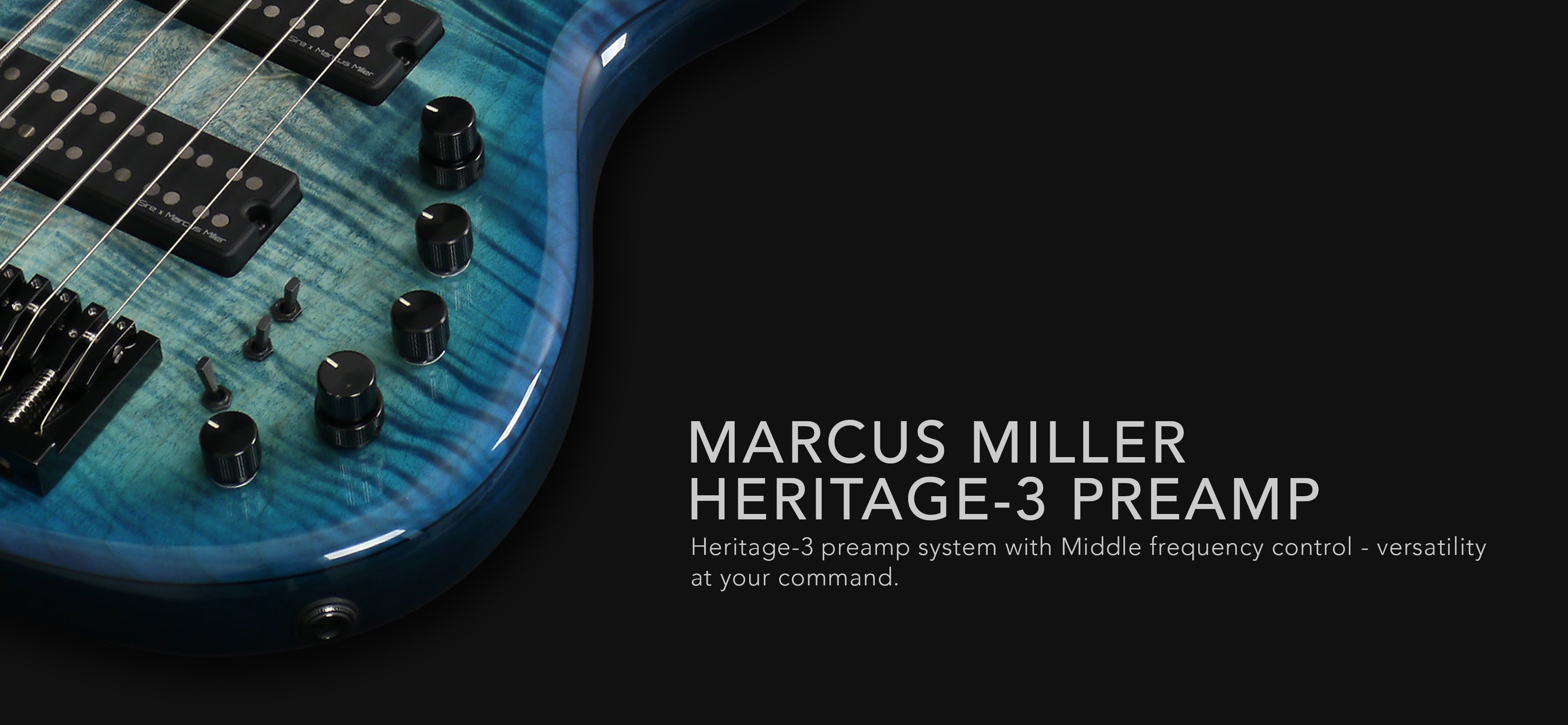 Marcus Miller M7 Alder 6st 2nd Generation 6-cordes Active Eb - Transparent Blue - Solidbody E-bass - Variation 2