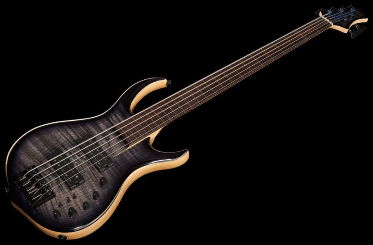 Marcus Miller M7 Swamp Ash 5st Fretless 2nd Generation Eb Sans Housse - Transparent Black Burst - Solidbody E-bass - Variation 1