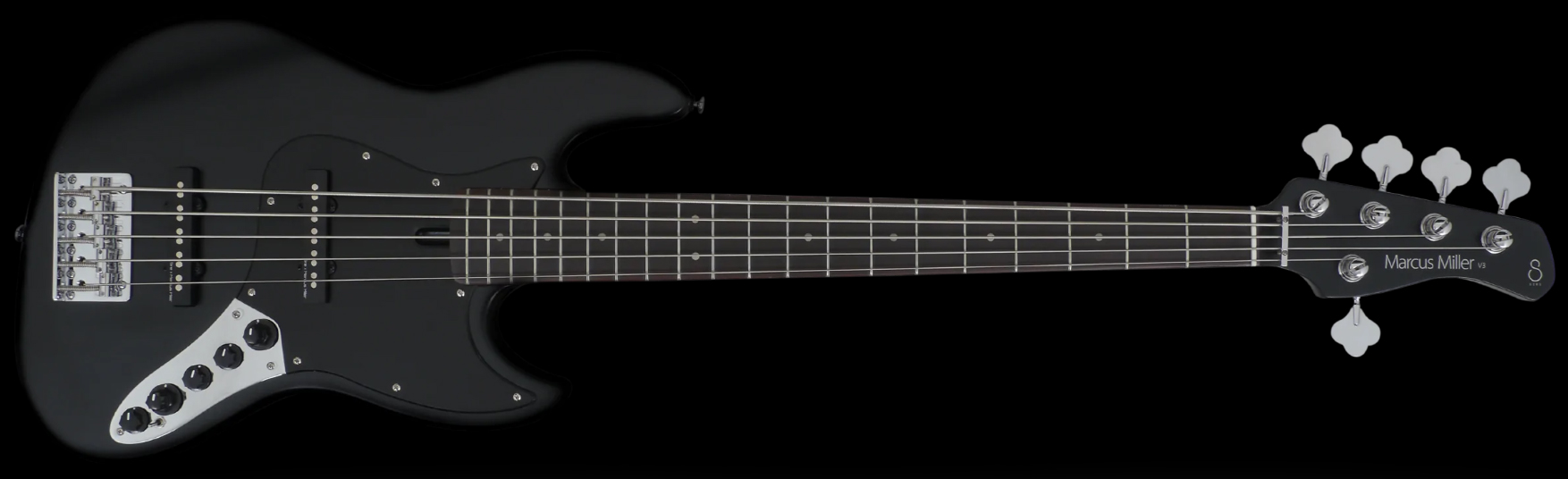 Marcus Miller V3 5st 2nd Generation 5c Active Rw Sans Housse - Black Satin - Solidbody E-bass - Variation 1