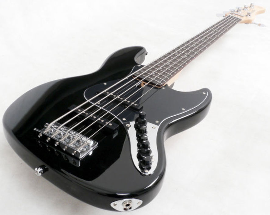 Marcus Miller V3 5st Bk Gaucher Lh Active Rw - Black - Solidbody E-bass - Variation 2