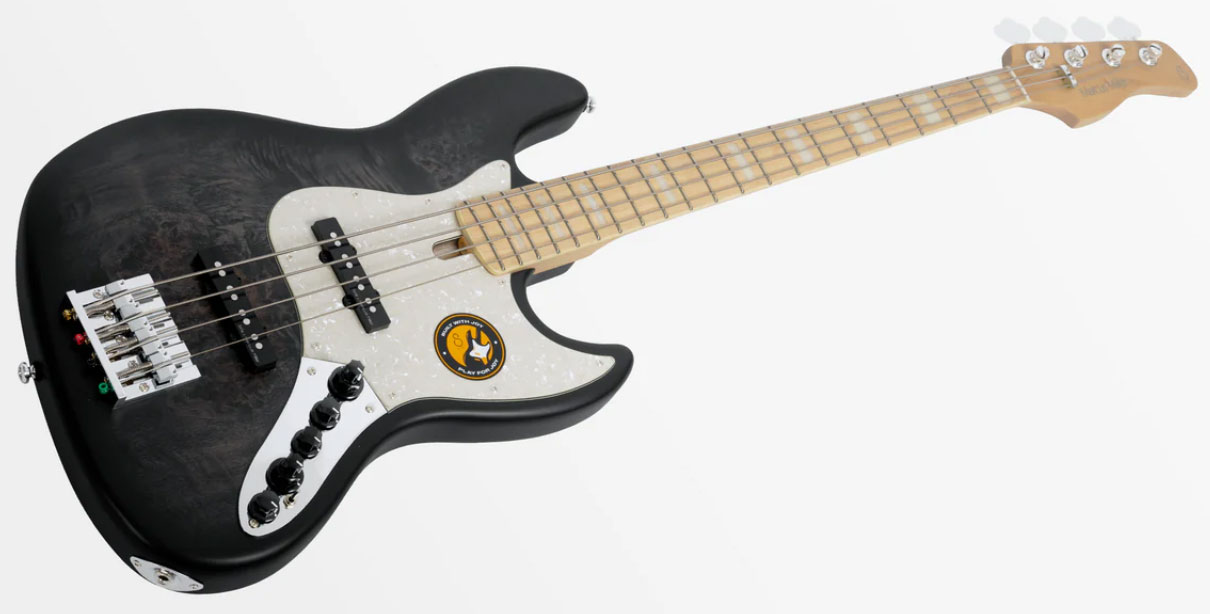 Marcus Miller V7 Ash Reissue 4st 4c Active Mn - Trans Black Satin - Solidbody E-bass - Variation 2
