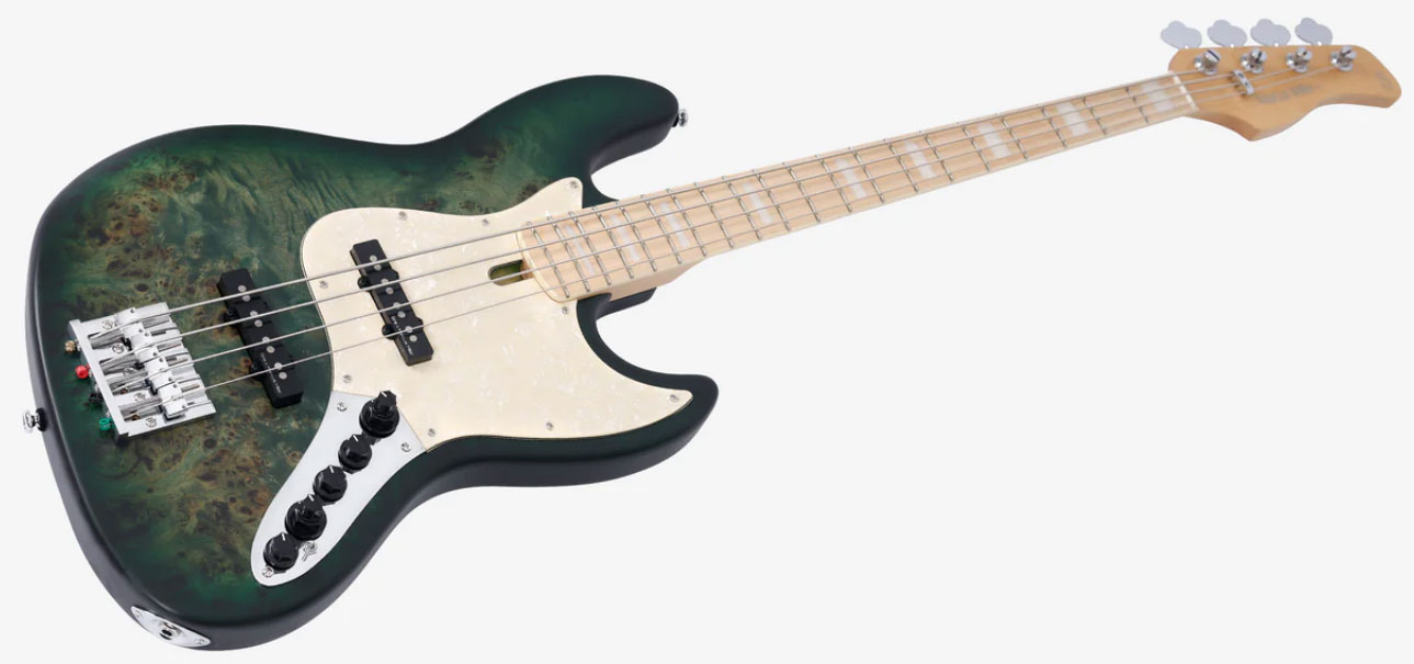 Marcus Miller V7 Ash Reissue 4st 4c Active Mn - Trans Green Satin - Solidbody E-bass - Variation 2