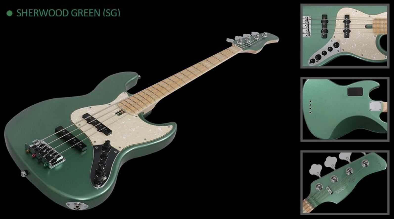Marcus Miller V7 Swamp Ash 5st 2nd Generation 5-cordes Mn Sans Housse - Sherwood Green - Solidbody E-bass - Variation 1