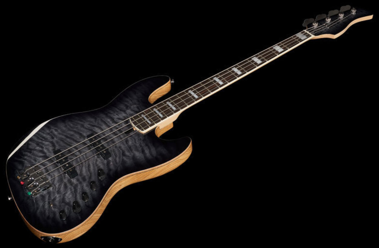 Marcus Miller V9 Swamp Ash 4st 2nd Generation Eb Sans Housse - Transparent Black - Solidbody E-bass - Variation 1