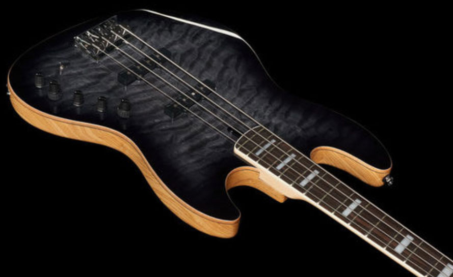 Marcus Miller V9 Swamp Ash 4st 2nd Generation Eb Sans Housse - Transparent Black - Solidbody E-bass - Variation 2