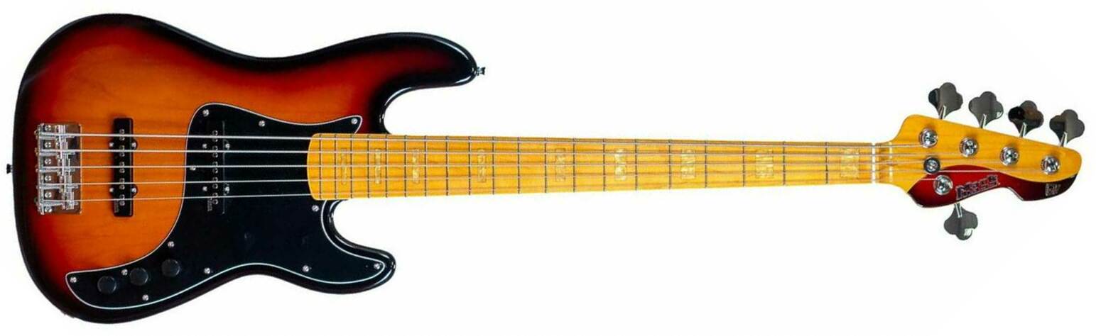 Markbass Mb Gv 5 Gloxy Cr Mp Passive 5c Mn - 3-tone Sunburst - Solidbody E-bass - Main picture