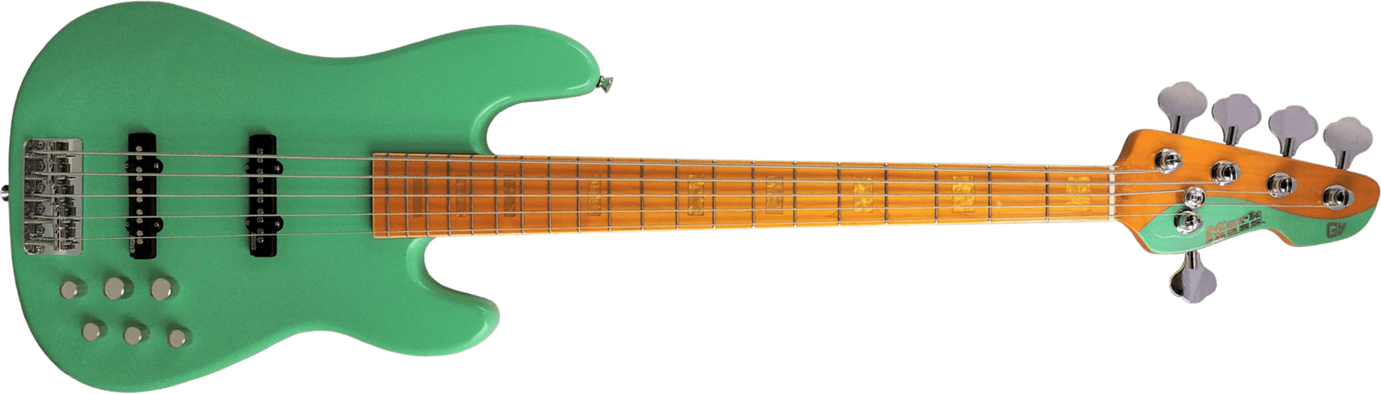 Markbass Mb Gv 5 Gloxy Val Cr Mp 5c Active Mn - Surf Green - Solidbody E-bass - Main picture