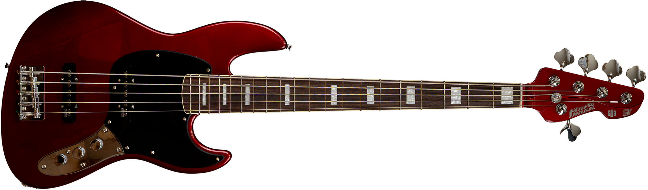 Markbass Mb Gv 5c Cr Rw Fc Passive Gloxy Gog Rw - Red Passion - Solidbody E-bass - Main picture