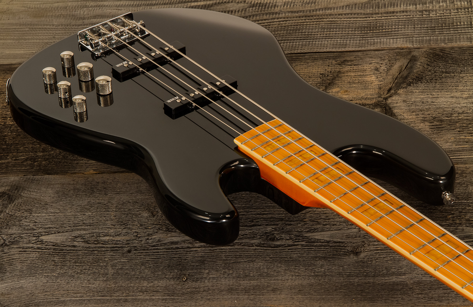 Markbass Mb Gv 4 Gloxy Val Cr Mp Active Mn - Black - Solidbody E-bass - Variation 3