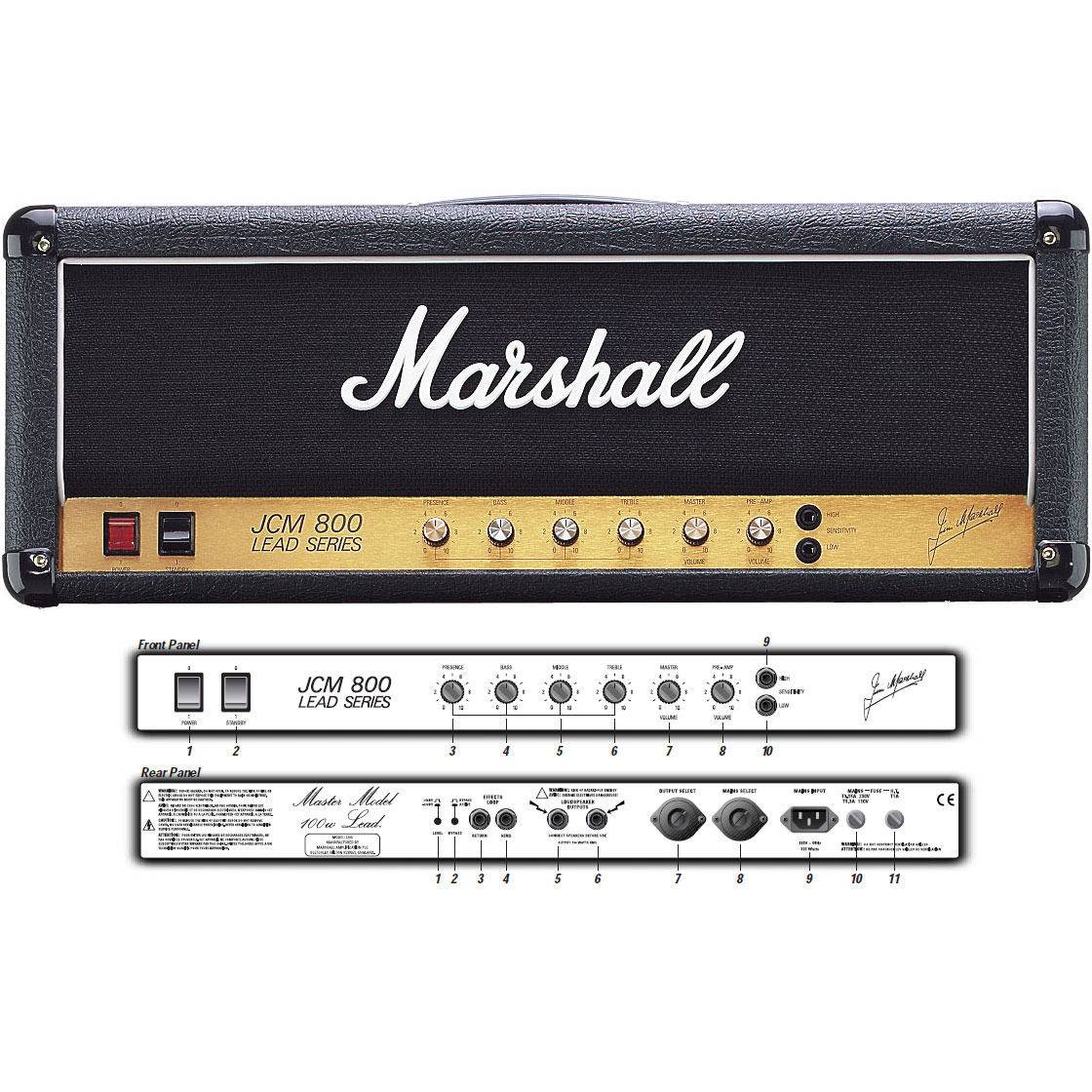 Marshall Jcm800 2203 Vintage Reissue 100w Black - E-Gitarre Topteil - Variation 2
