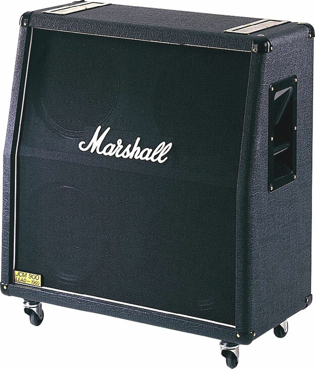 Marshall 1960a Angled 4x12 300w 4/8/16-ohms Stereo Pan Coupe Black - Boxen für E-Gitarre Verstärker - Main picture