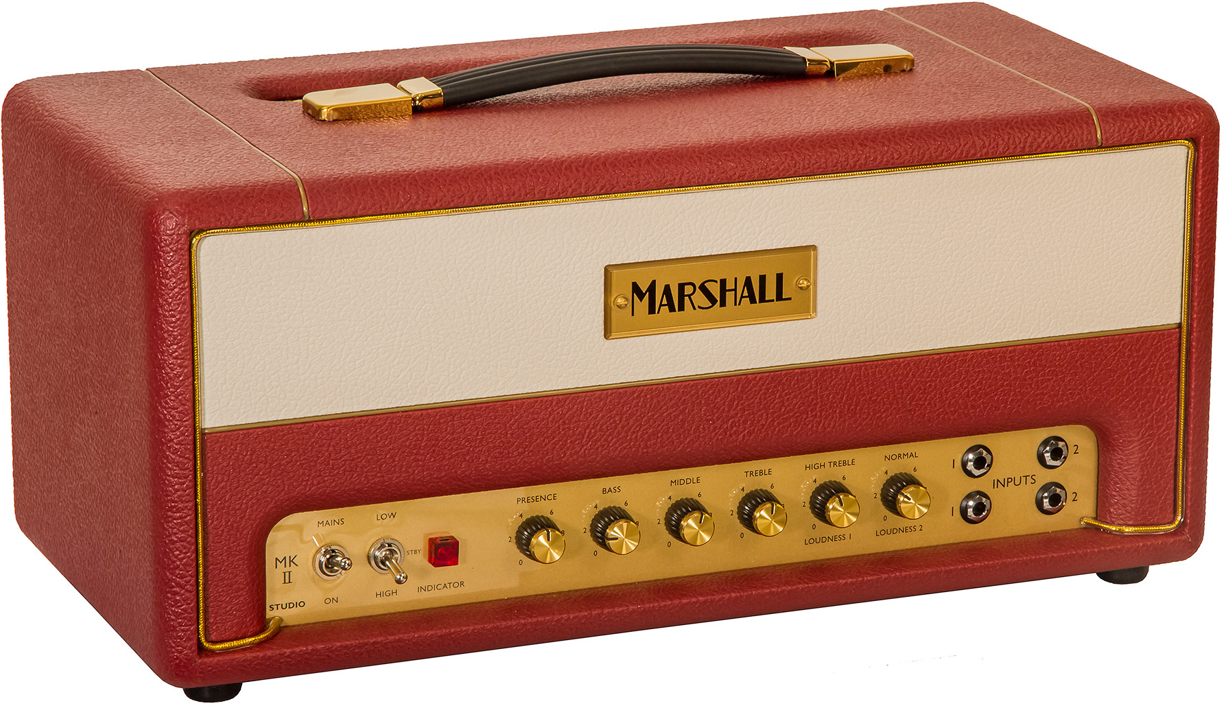 Marshall Studio Vintage Sv20h Head 5/20w Ltd Maroon/cream Levant - E-Gitarre Topteil - Main picture