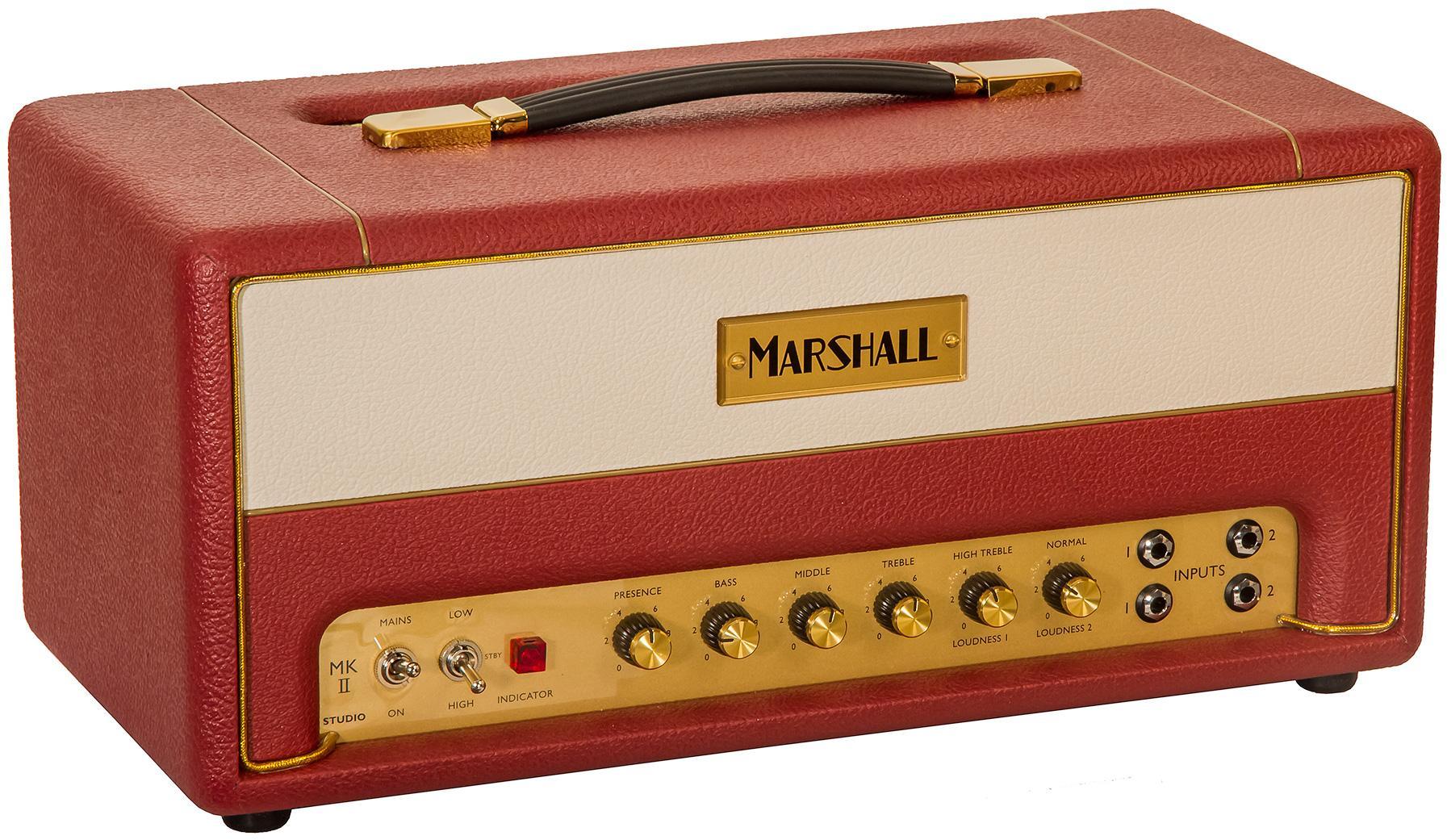 E-gitarre topteil Marshall Studio Vintage SV20H Ltd - Maroon/Cream Levant