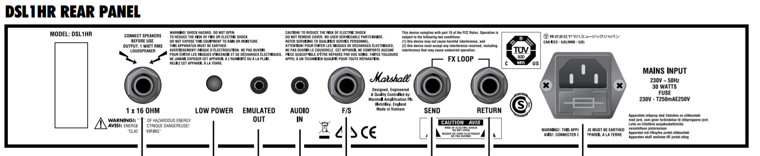 Marshall Dsl1h Head 0.1/1w - E-Gitarre Topteil - Variation 2