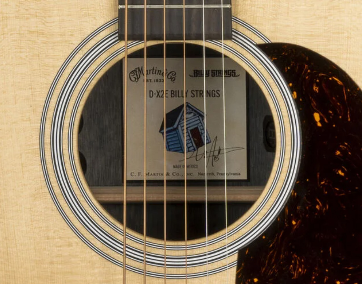 Martin Billy Strings Dx2e Lh Signature Dreadnought Gaucher Epicea Palissandre Hpl Eb - Natural Satin - Folk-Gitarre - Variation 2