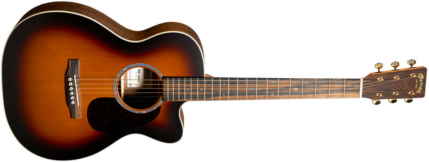 Martin 000cjre Junior 000 15/16 Pan Coupe Epicea Noyer Eb - Satin Walnut Burst - Folk-Gitarre - Main picture