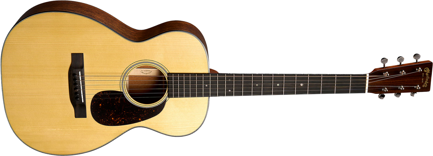 Martin Custom Shop 018 Parlor Shsc Epicea Acajou Eb - Natural Vintage Gloss Aging Toner - Folk-Gitarre - Main picture