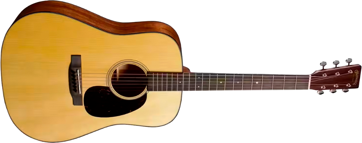 Martin Custom Shop D18 Dreadnought Epicea Adirondack / Acajou Eb - Natural Aging Toner - Folk-Gitarre - Main picture