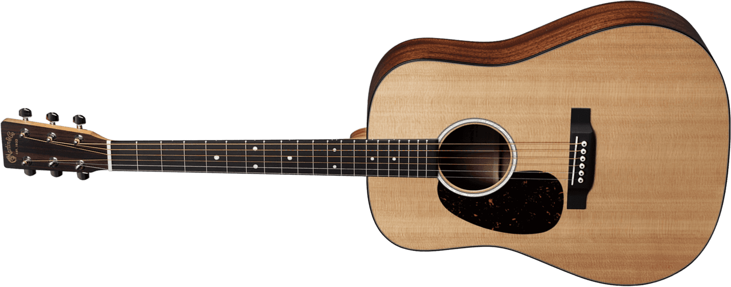 Martin D-10el Sitka Top Lh Gaucher Road Dreadnought Epicea Sapele +housse - Natural - Elektroakustische Gitarre - Main picture