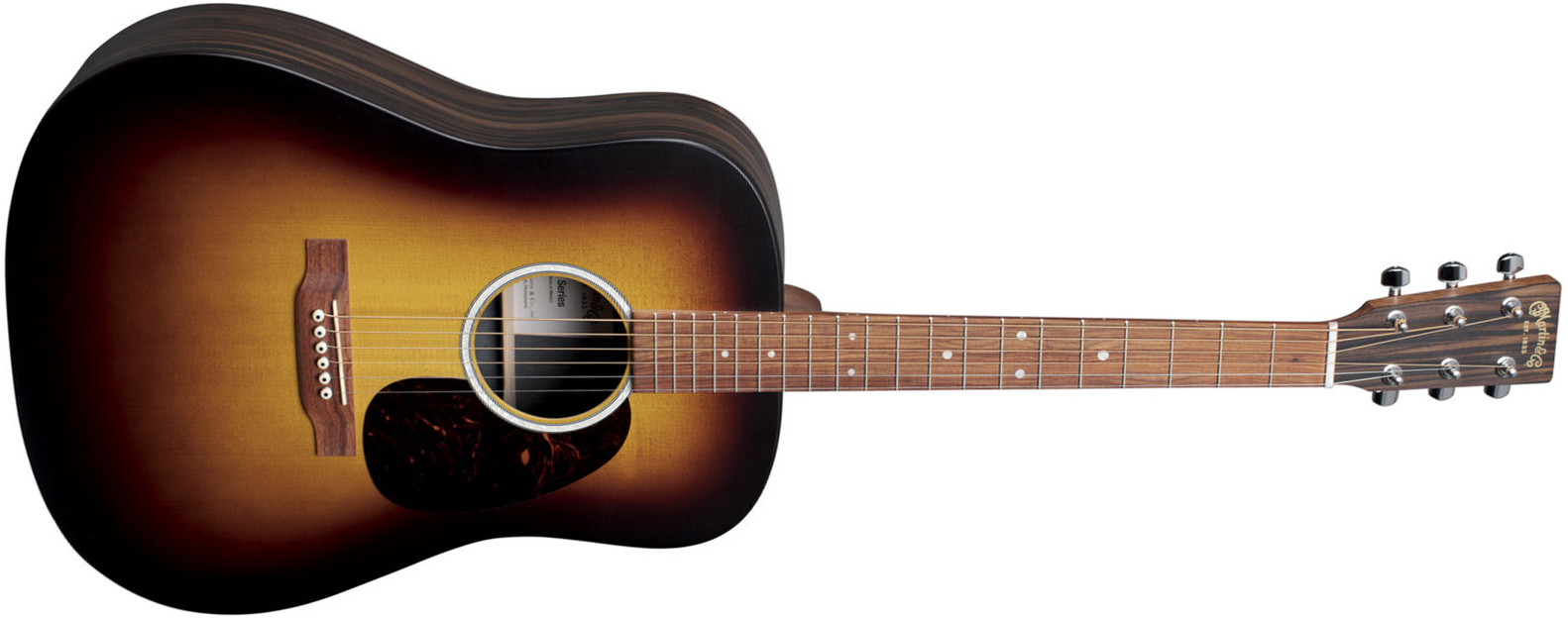 Martin D-x2e Burst Dreadnought Epicea Ebene Hpl - Sunburst - Elektroakustische Gitarre - Main picture