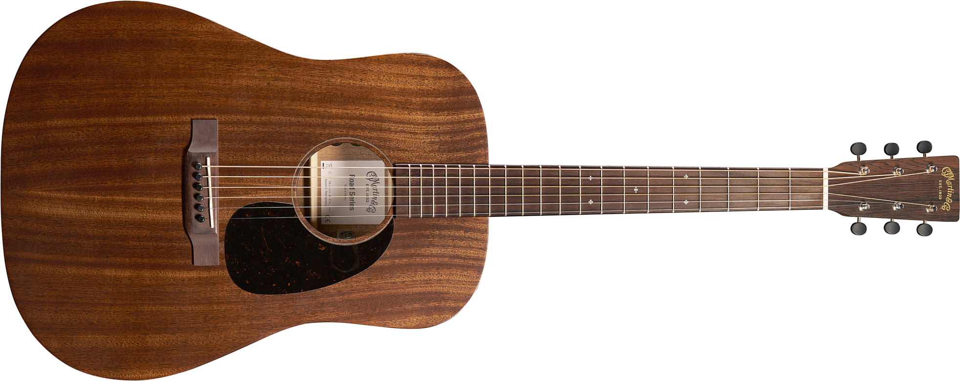 Martin D10e Sapele Retro Road Dreadnought Tout Sapele Eb - Dark Mahogany - Folk-Gitarre - Main picture