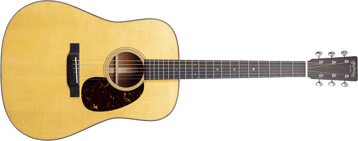 Martin D18 Standard Golden Era Dreadnought Epicea Acajou Eb - Gloss Natural - Folk-Gitarre - Main picture