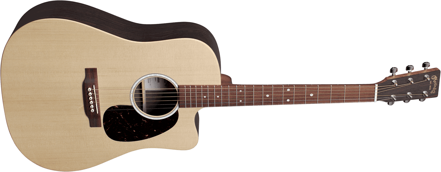 Martin Dc-x2e Rosewood Dreadnought Cw Epicea Palissandre Hpl - Natural Satin - Elektroakustische Gitarre - Main picture