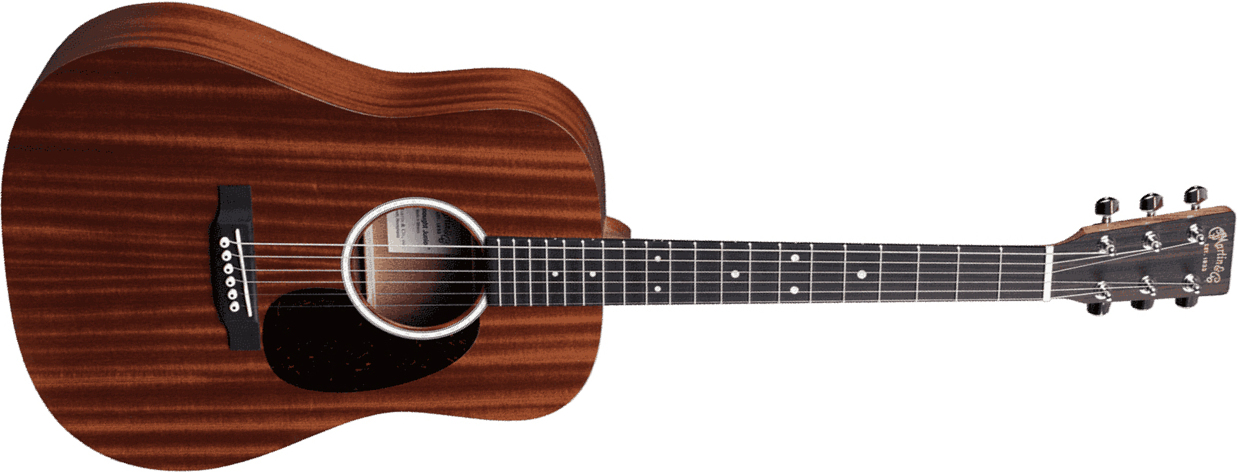 Martin Djr-10e Sapele Dreadnought Junior 3/4 Tout Sapele Ric +housse - Natural - Western-Reisegitarre - Main picture