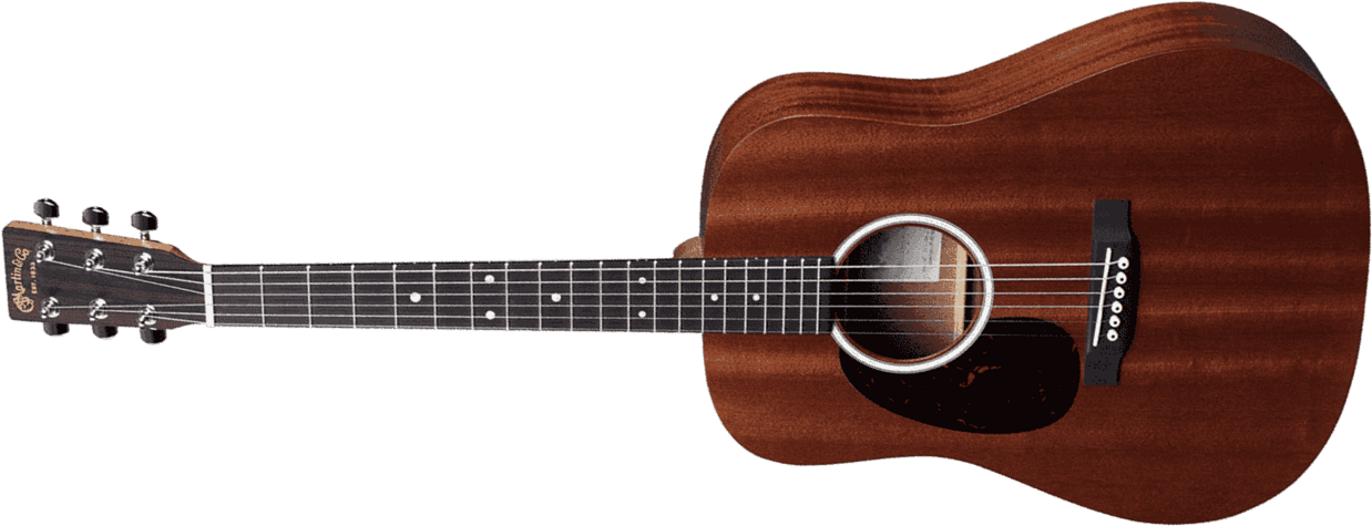 Martin Djr-10e Sapele Lh Dreadnought Junior 3/4 Gaucher Tout Sapele Ric +housse - Natural - Western-Reisegitarre - Main picture