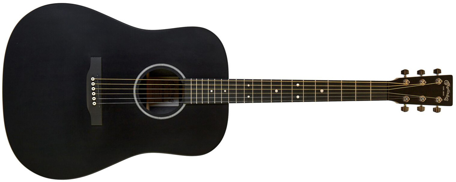 Martin Dx1 Dreadnought Tout Hpl Ric - Black Satin - Folk-Gitarre - Main picture