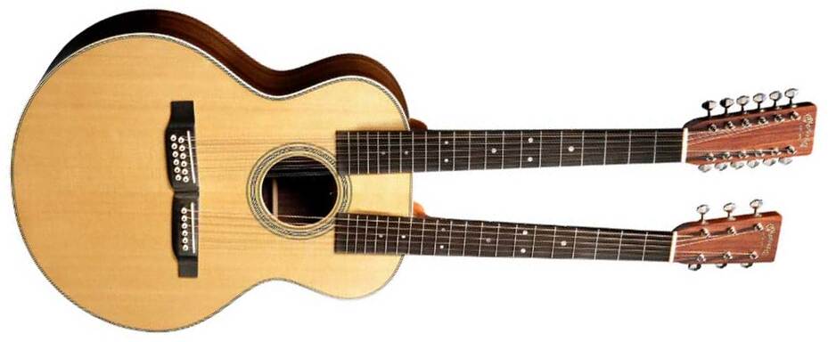Martin Grand J28e Dn 6/12c Epicea Palissandre Eb - Natural Aging Toner - Folk-Gitarre - Main picture